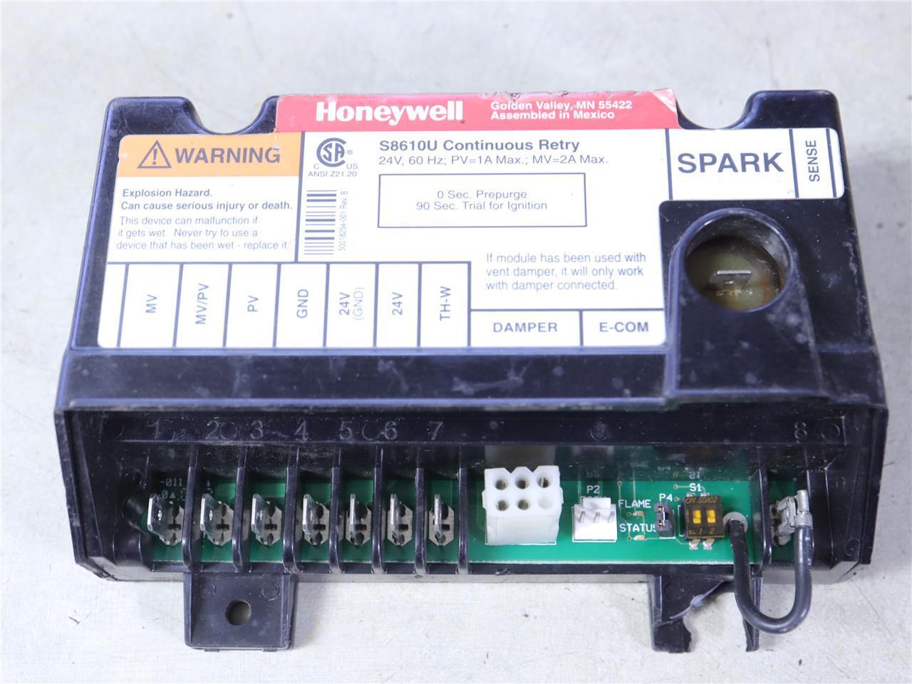 Honeywell S8610U3009 Ignition Control Module S8610U w/ecom