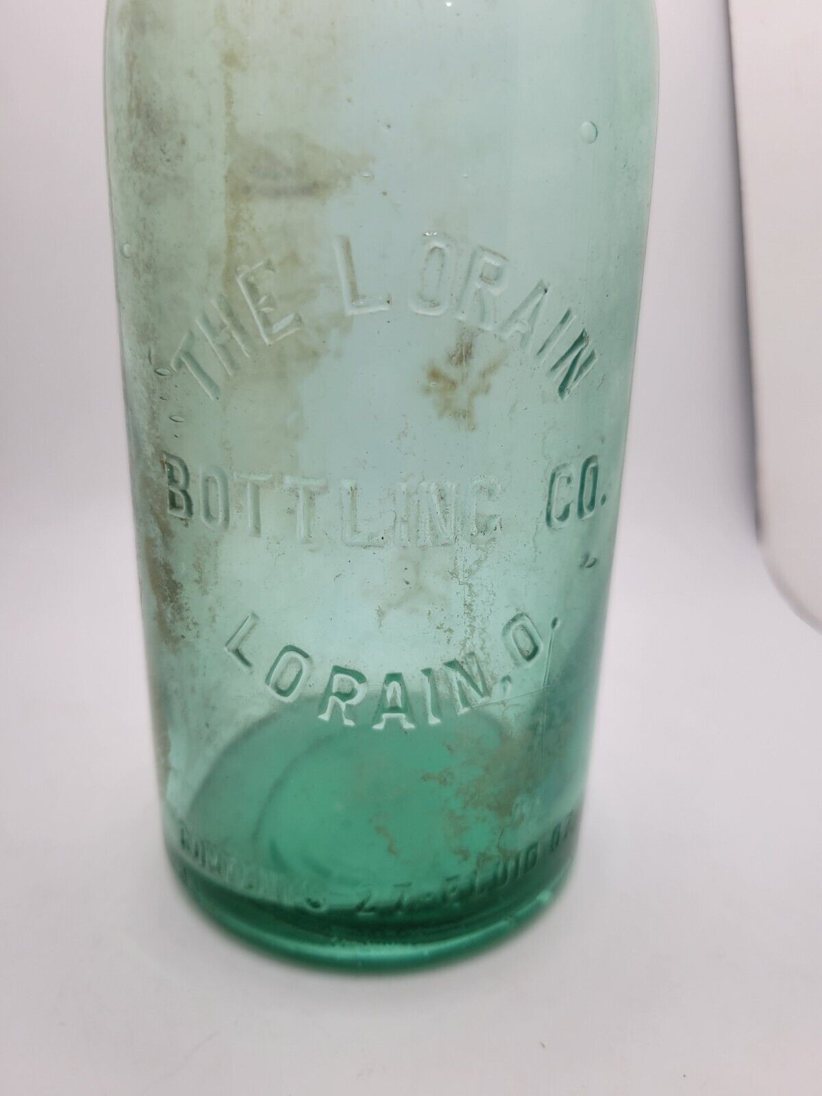 Vintage The Lorain Bottling Company Glass Ohio
