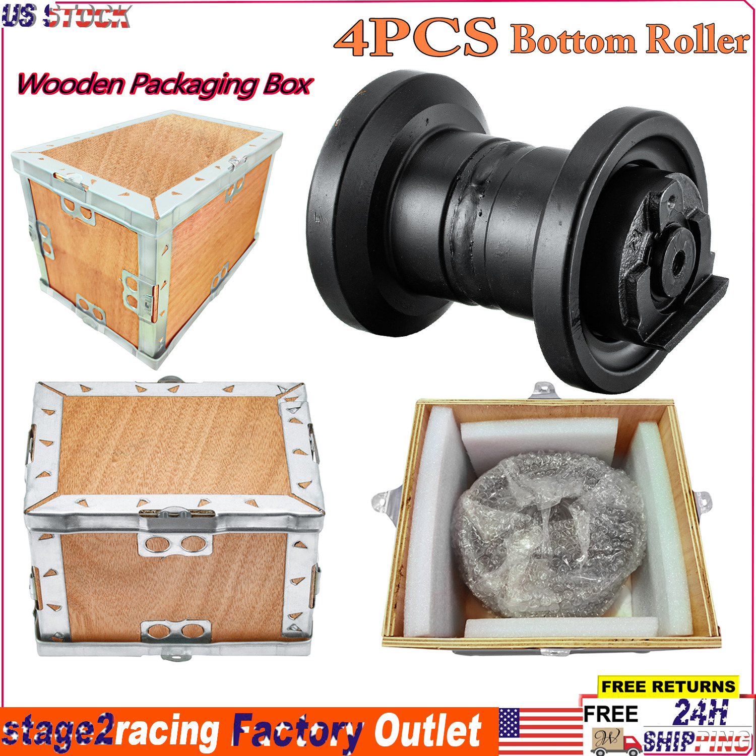 4PCS Bottom Roller fit Kubota KX71-3 KX71-3S Excavator Undercarriage Track