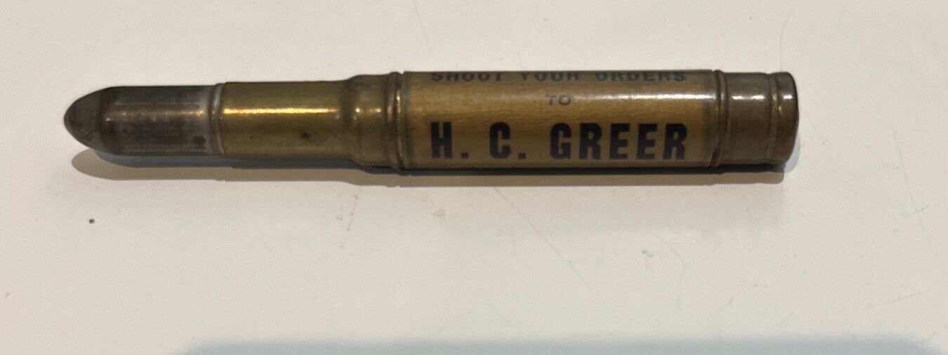 Vintage Advertising Bullet Pencil H. C. Greer Coal, Feed & Wood