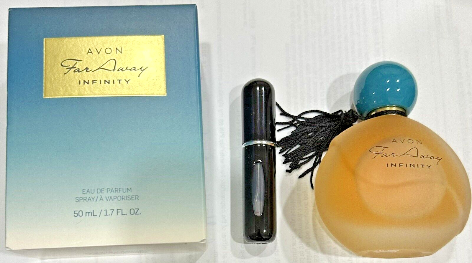 Avon Far Away Infinity Eau de Parfum 1.7 fl. oz.  NIB/Free Travel Spray