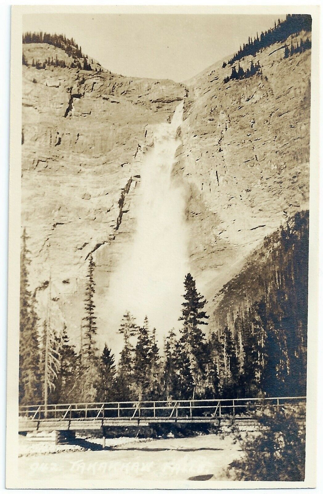 Takakkaw Falls Postcard - Early Vintage
