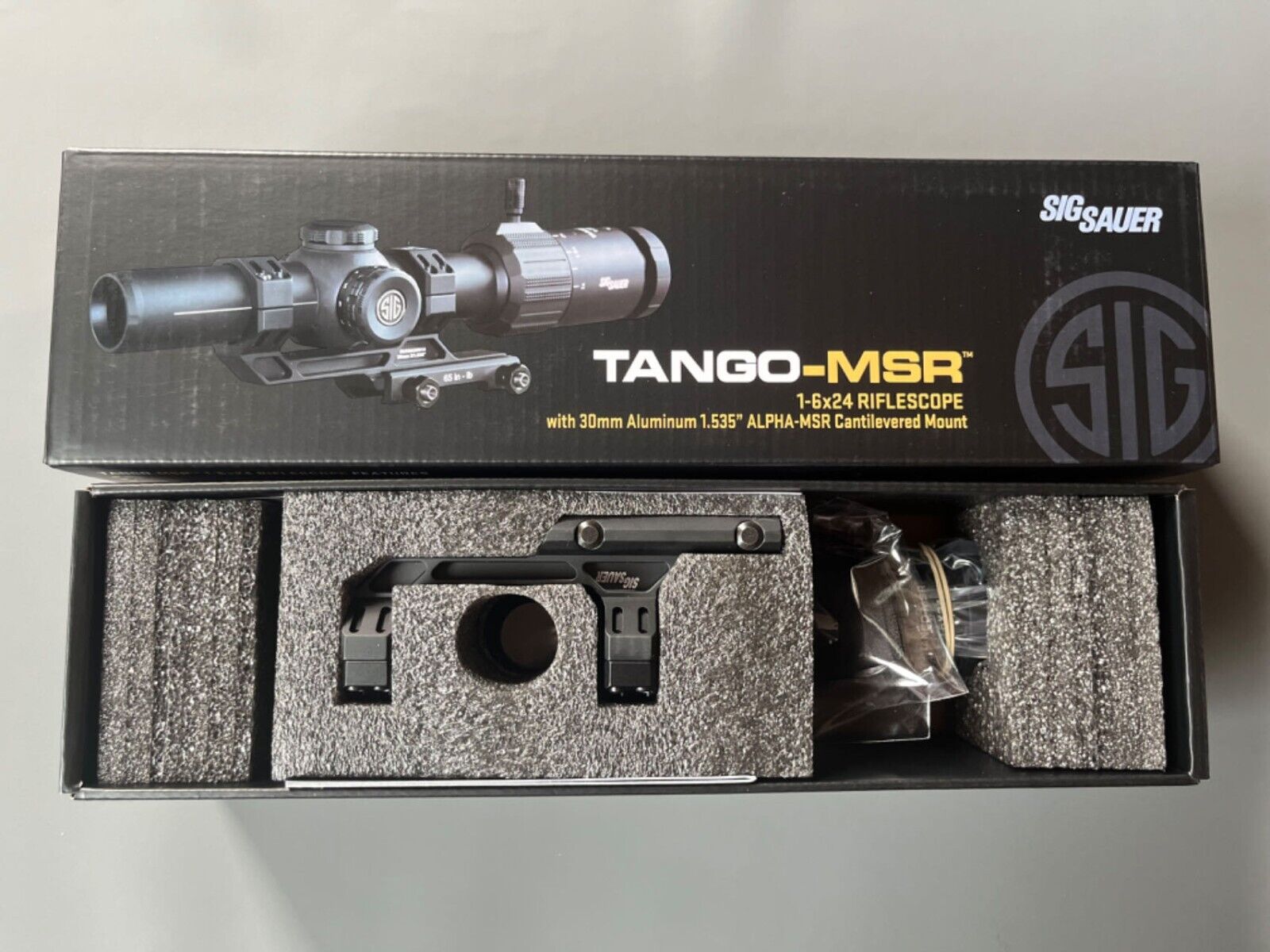 Sig Sauer TANGO MSR 1-6x24mm Scope SFP Illuminated Red BDC6 Reticle SOT61000 IR