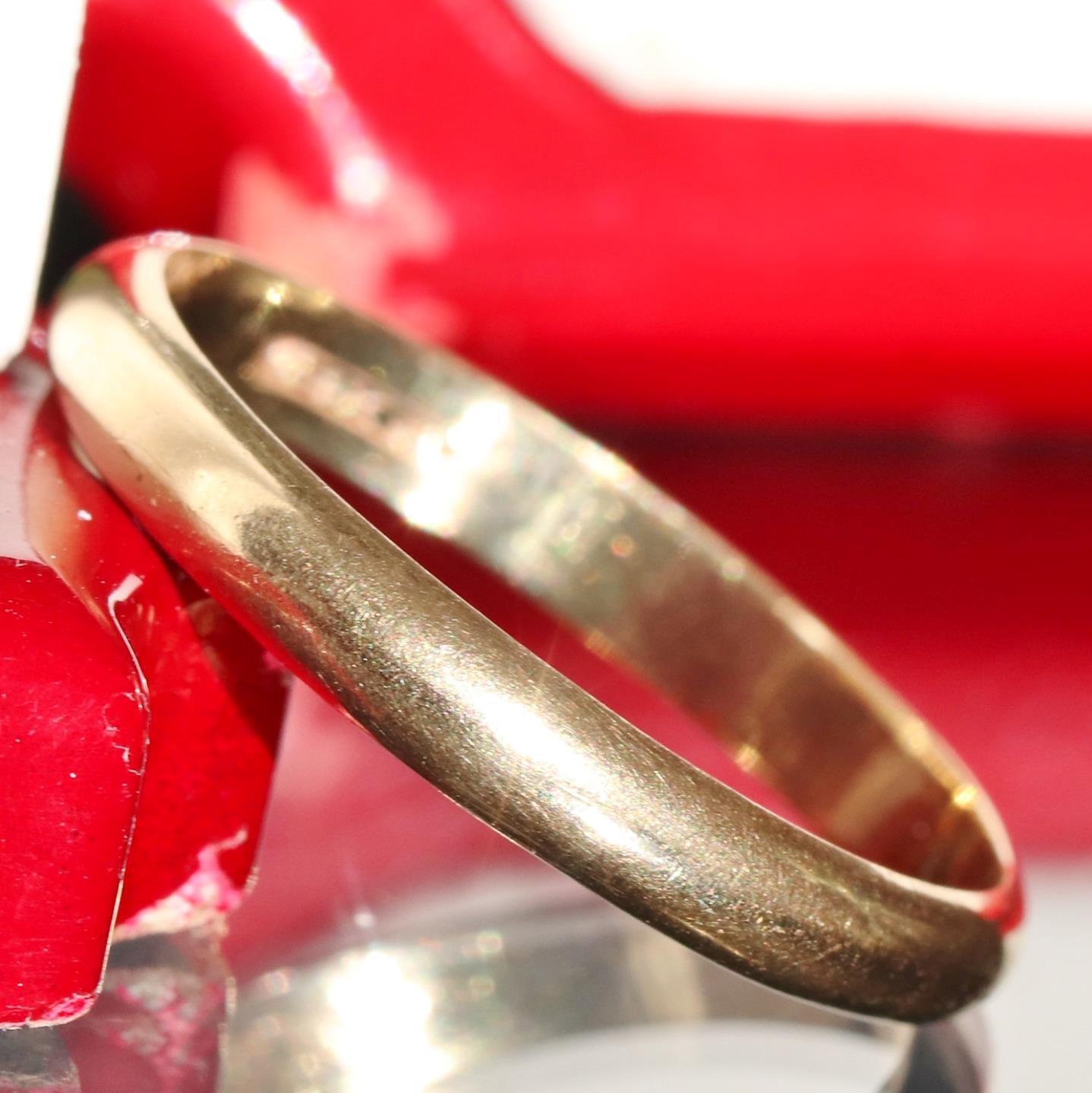 14k yellow gold ring size 13 wedding band handmade 1920\'s antique 3.4gr N2254B
