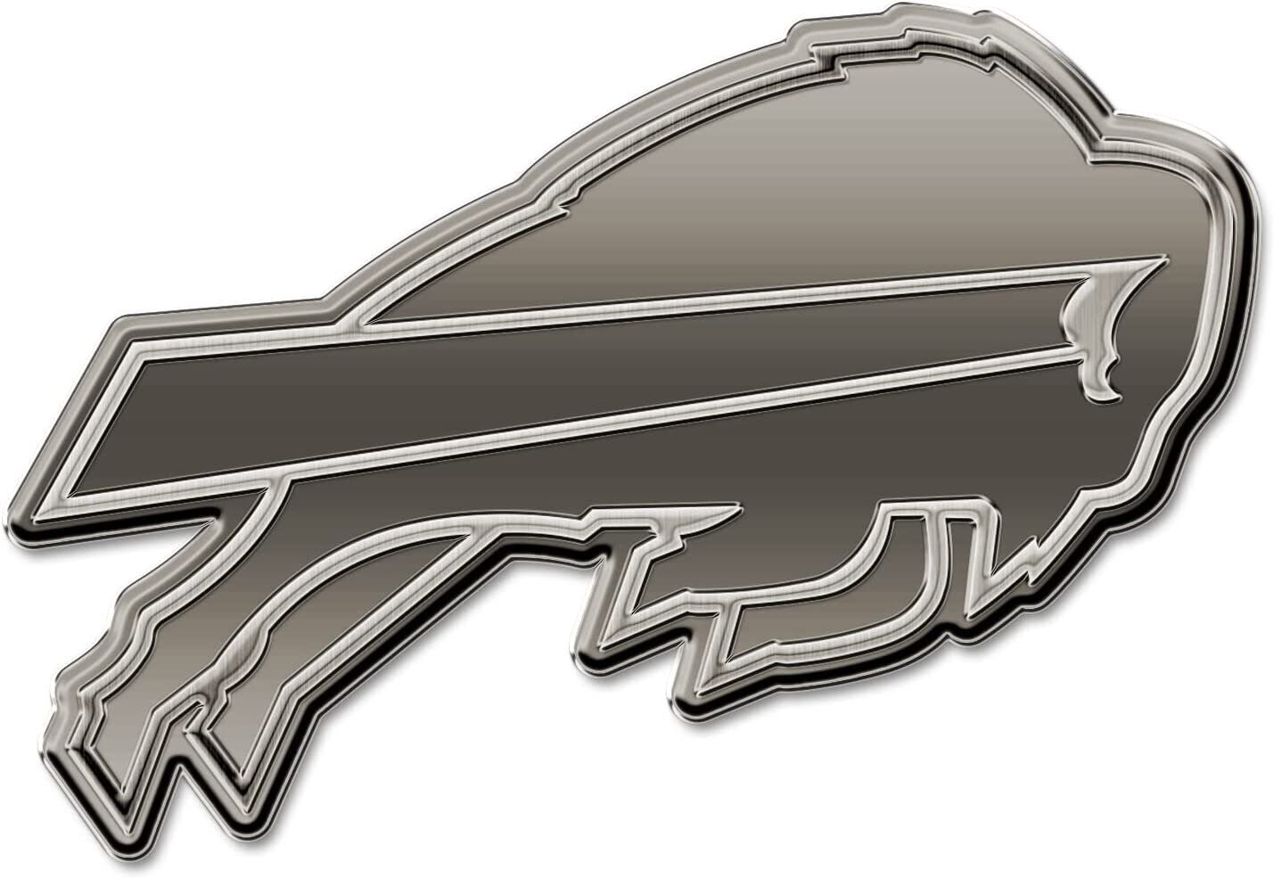 Buffalo Bills Auto Emblem Solid Metal Raised Die Cut Antique Nickel Finish...