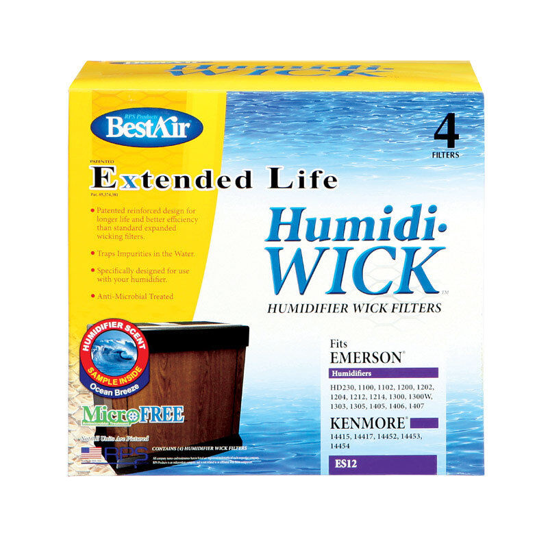 BestAir ES12 Kenmore 14911 / Emerson HDC-12 Replacement Wick Filter - 4 filters
