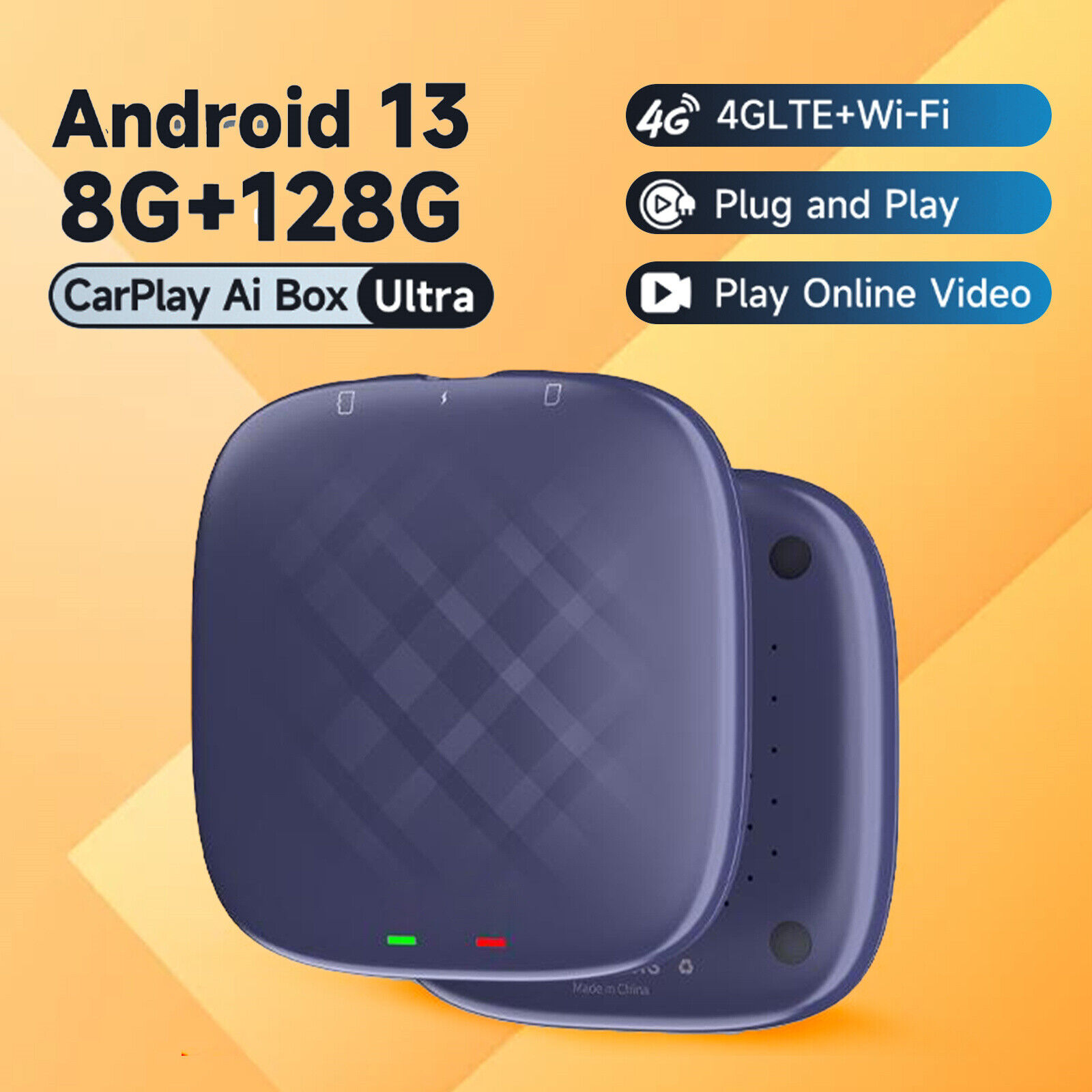Carlinkit 8+128GB Android 13 Wireless Carplay Android Auto Multimedia Player Box