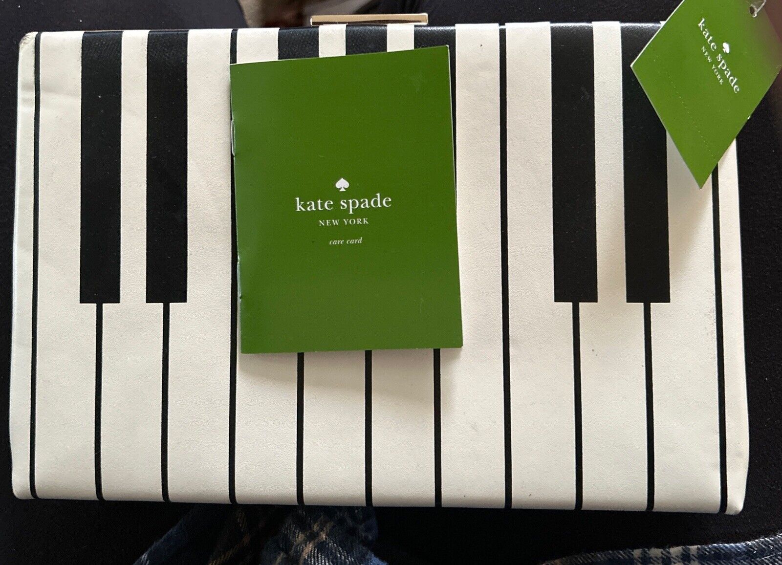 Vintage Kate Spade New York Emanuelle Fancy Footwork Piano Keys  Clutch Novelty