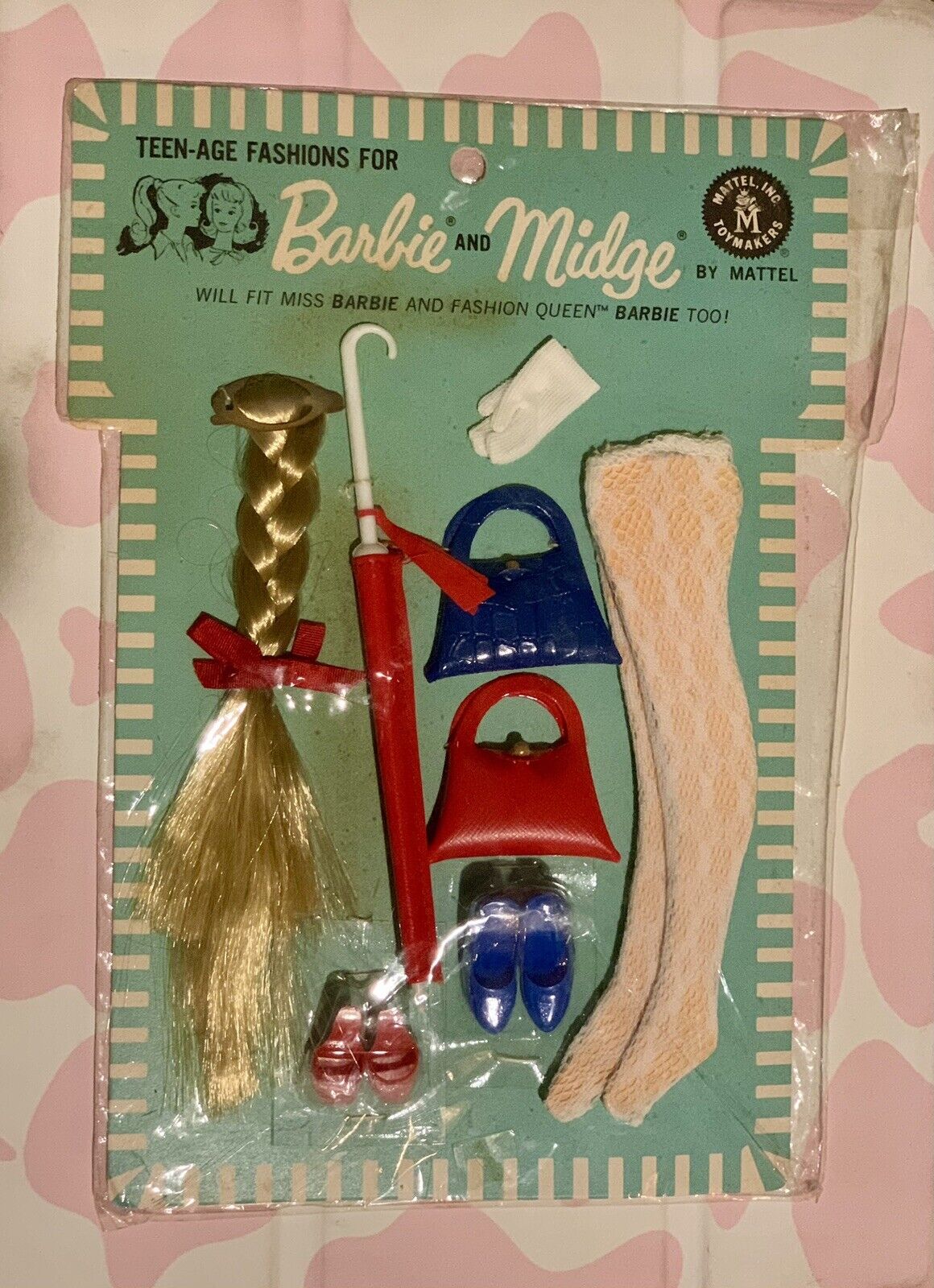 MINT VTG 1967 Barbie & Midge Fancy Trimmins Hair & Accessories PAK NIP NRFP