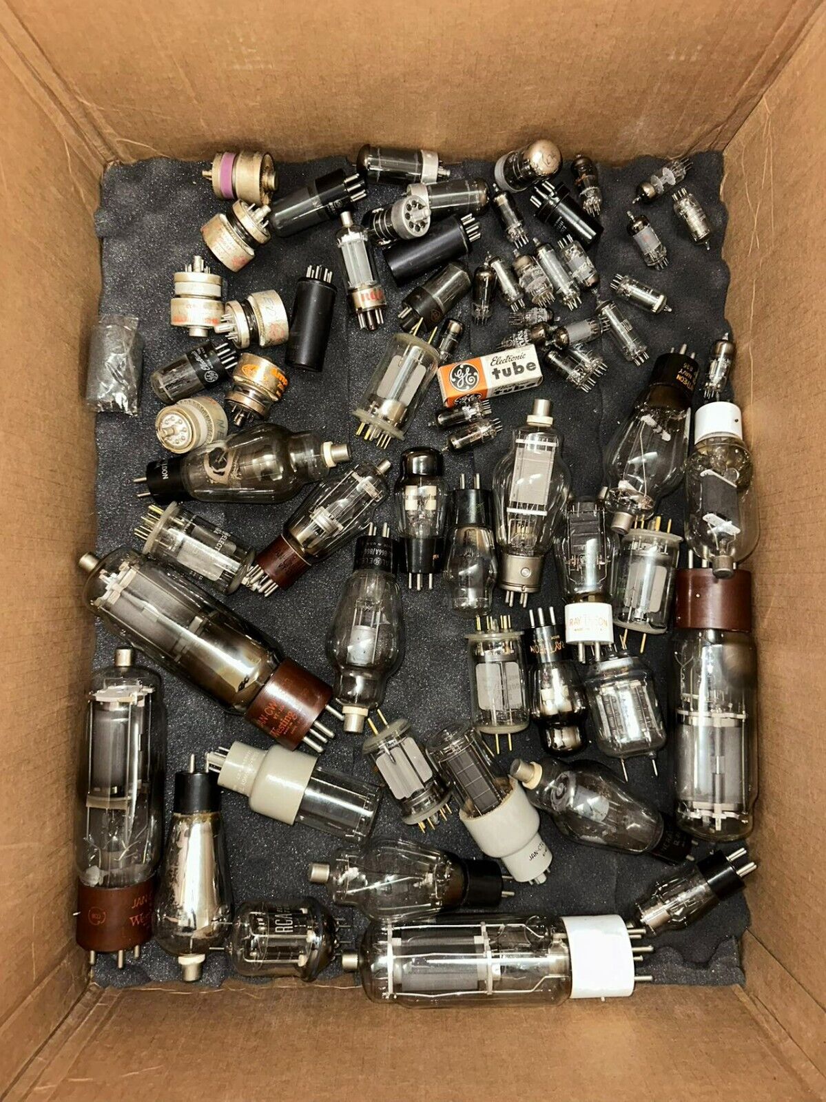 A bunch of vintage vacuum tubes