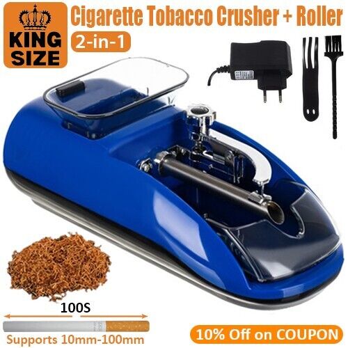Electric Cigarette Rolling Machine Automatic Tobacco Injector Roller Maker USA