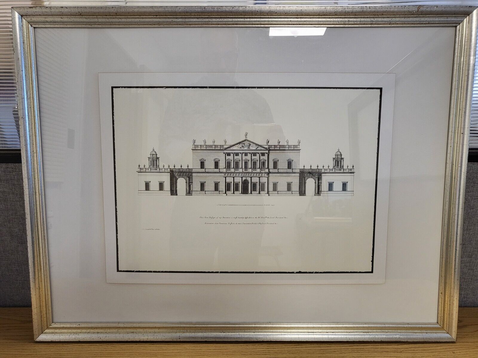 18th Century Architectural Engraving from Vitruvius Britannicus Colin Campbell