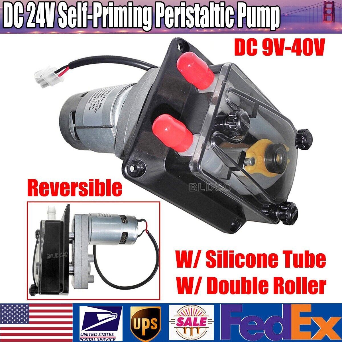 Peristaltic Water Pump Dual Roller Dosing Pump Self-priming Suction Liquid Pump
