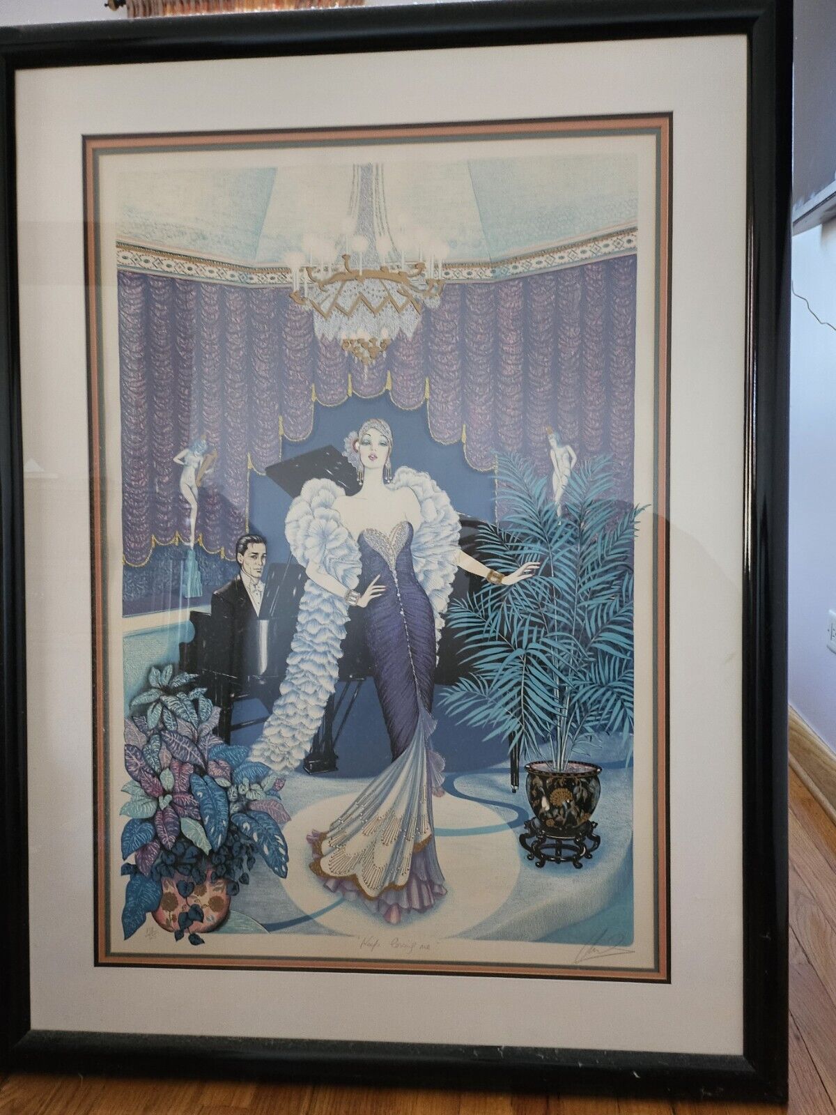 Mary Vickers large original lithograph signed and framed -Keep Loving Me