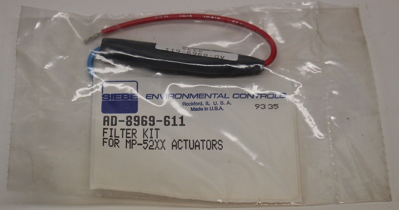 NOS AD-8969-611 Filter Kit for MP-52XX Actuators  SIEBE  Schneider Electric