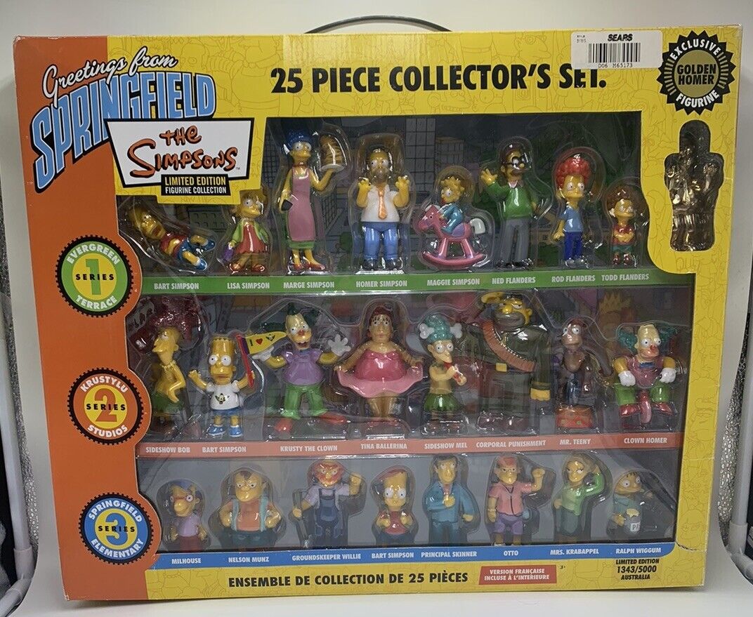 2005 The Simpsons 25 Piece Collector\'s Set GREETING SPRINGFIELD Golden Homer