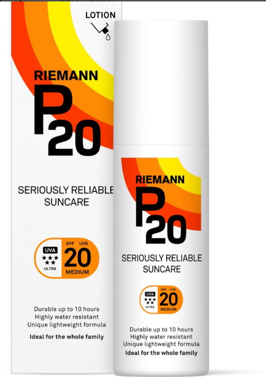 Riemann P20 Original SPF 20 Sunscreen Lotion, 100ml Original , US stock