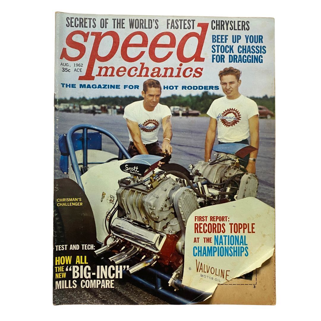 Speed Mechanics Magazine August 1962 Chrisman\'s Challenger GD Interior No Label