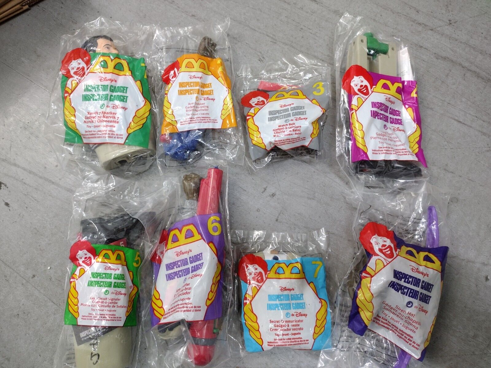McDonald\'s Happy Meal Toys - Complete Inspector Gadget Set - #1-8 - Brand New