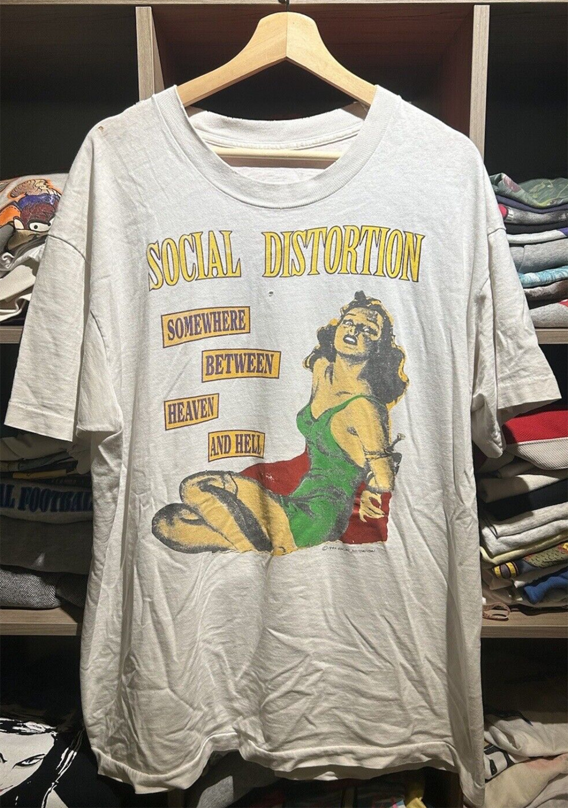 Vintage 1992 Social Distortion Band Tee Rare T Shirt 90s HN862