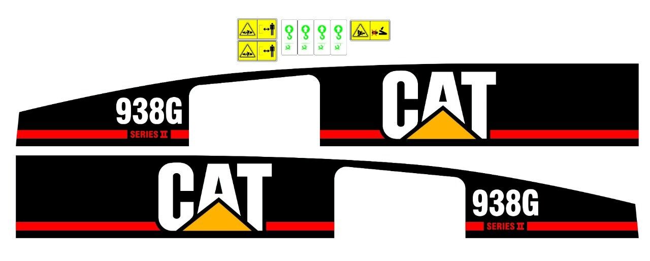 Caterpillar 938G Wheel Loader Decals / Stickers Compatible Complete Set / Kit