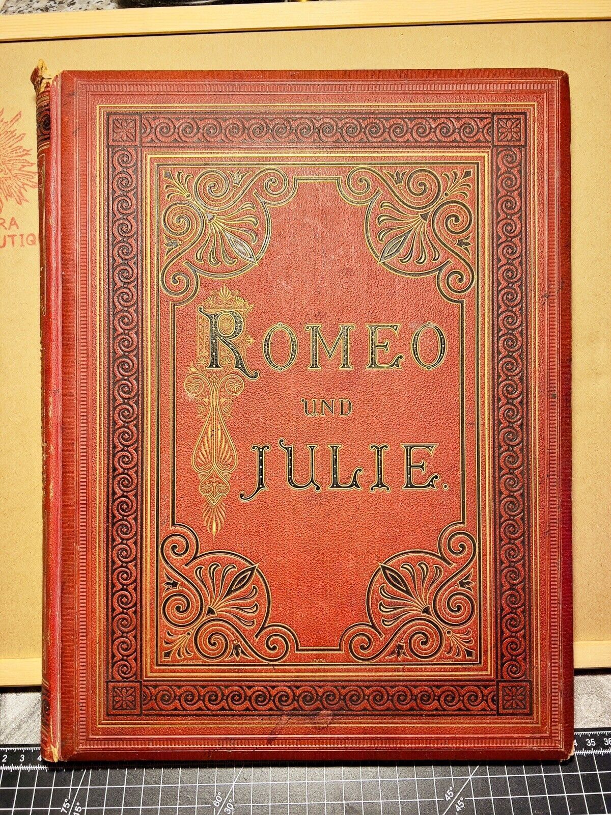 Antiquarian Book William Shakespeare Romeo And Juliet 1875 Woodcut Folio