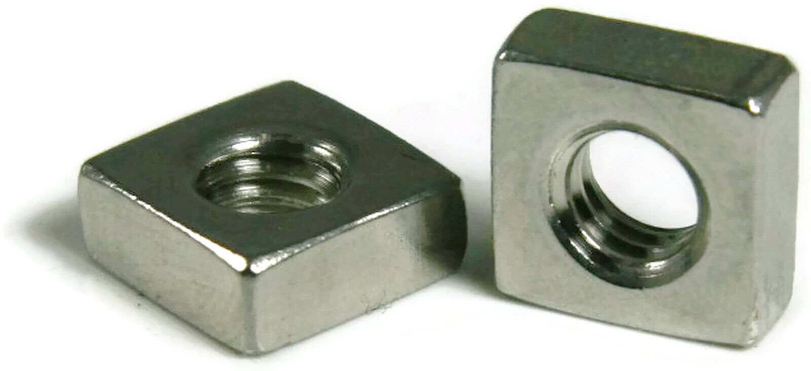 18-8 Stainless Steel Square Nuts Four-Sided Nuts - Coarse and Fine - Select Size