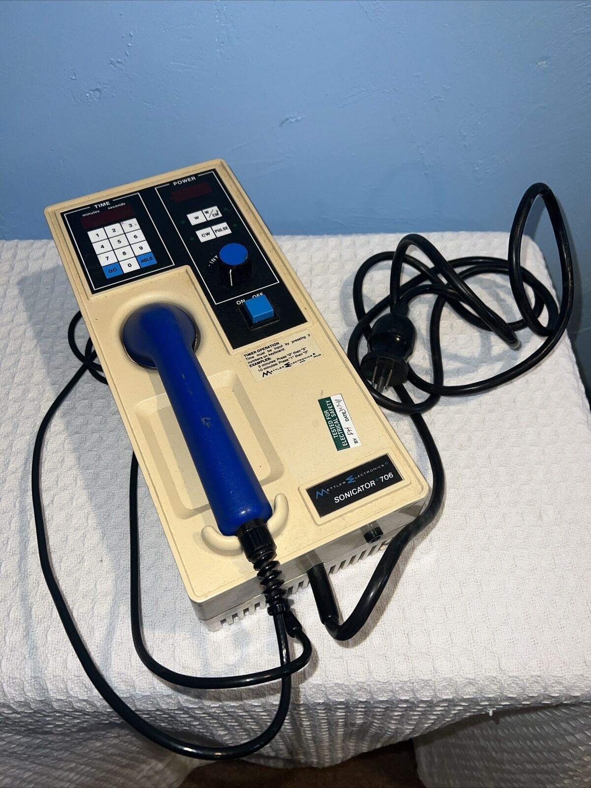 Mettler Electronics Sonicator 706 Ultrasound System UNTESTED