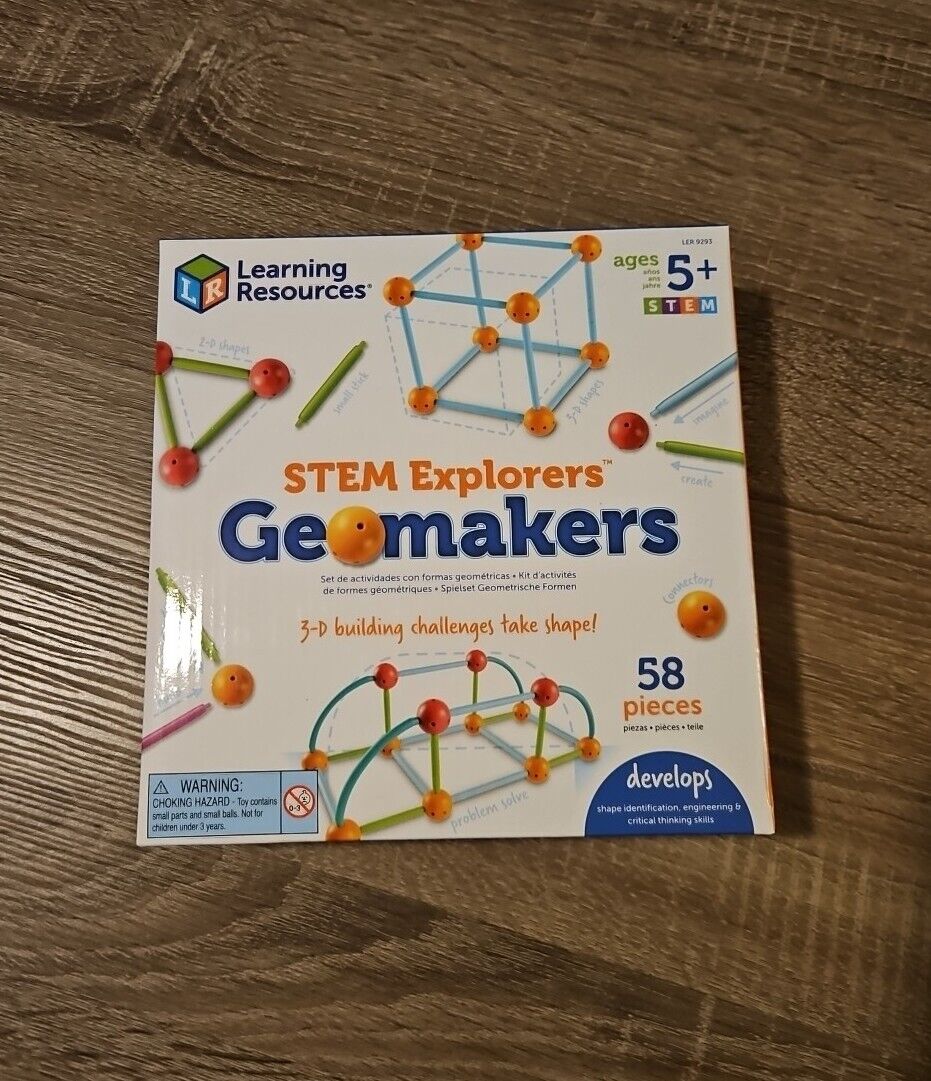 Learning Resources Stem Explorers Geomakers 58 Pcs Kids 5+ Toy 3D Building