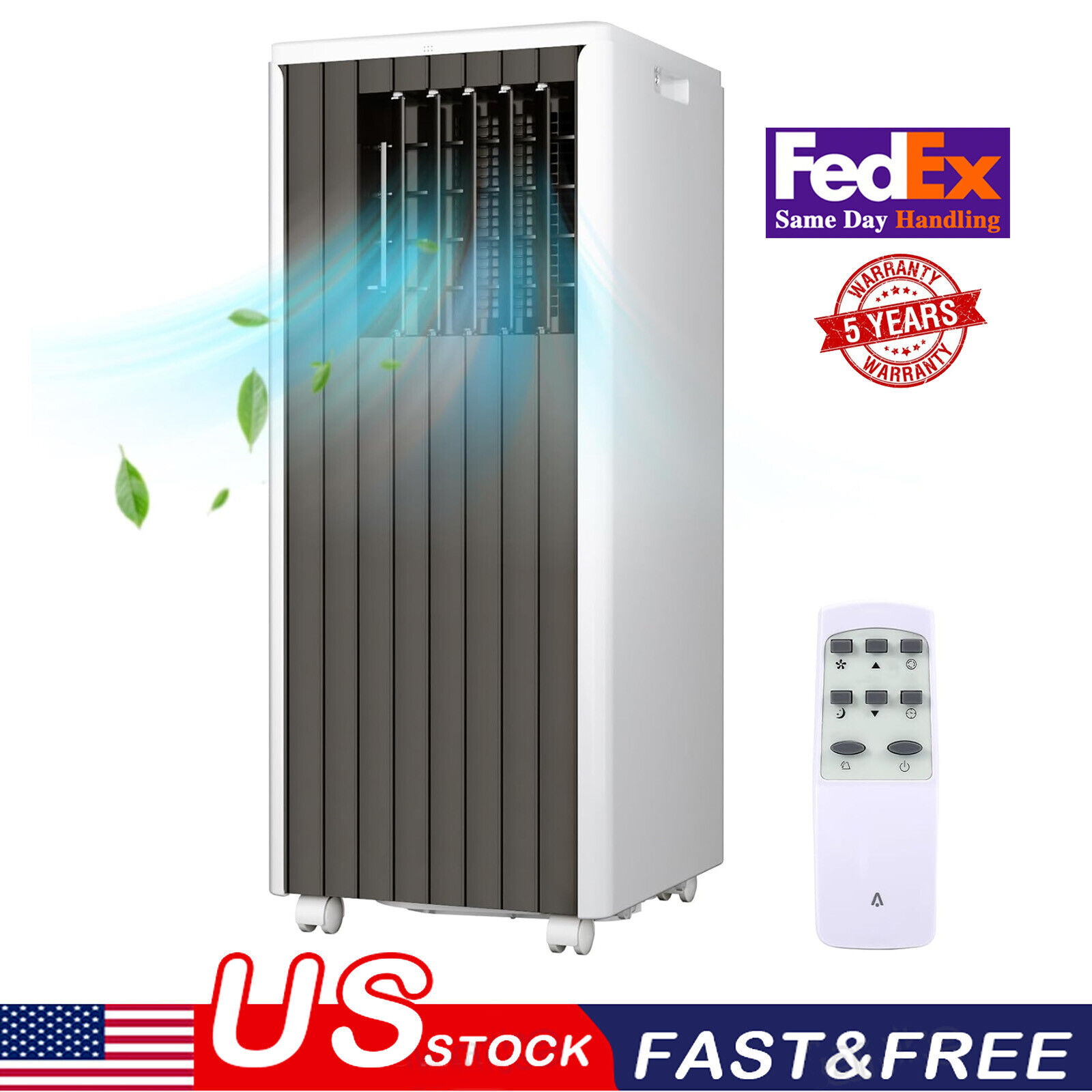 8000 BTU Portable Air Conditioner 3-in-1 AC Unit with Cool Fan & Dehumidifier