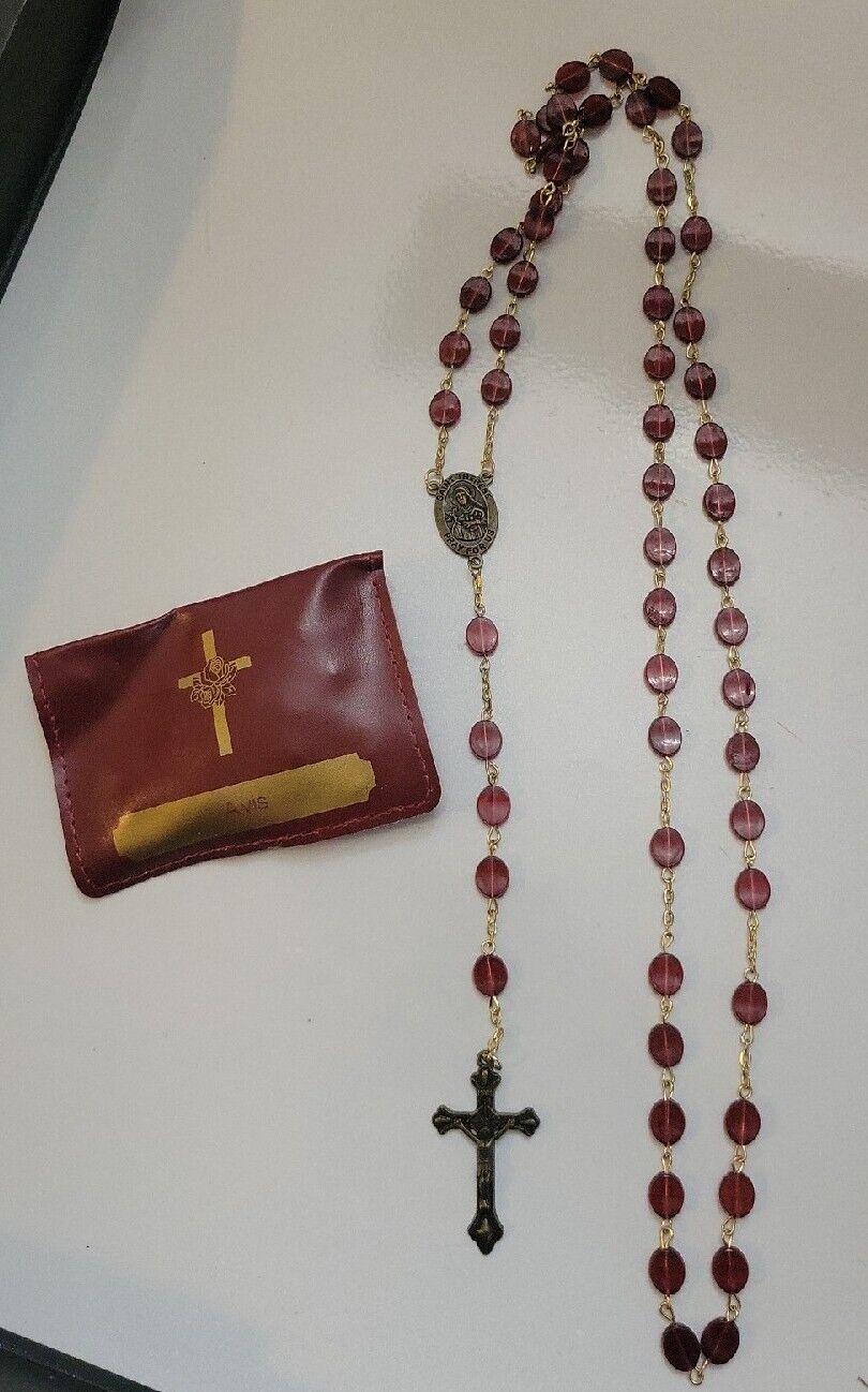 Vintage Avis Rosary Saint Theresa Pray For Us