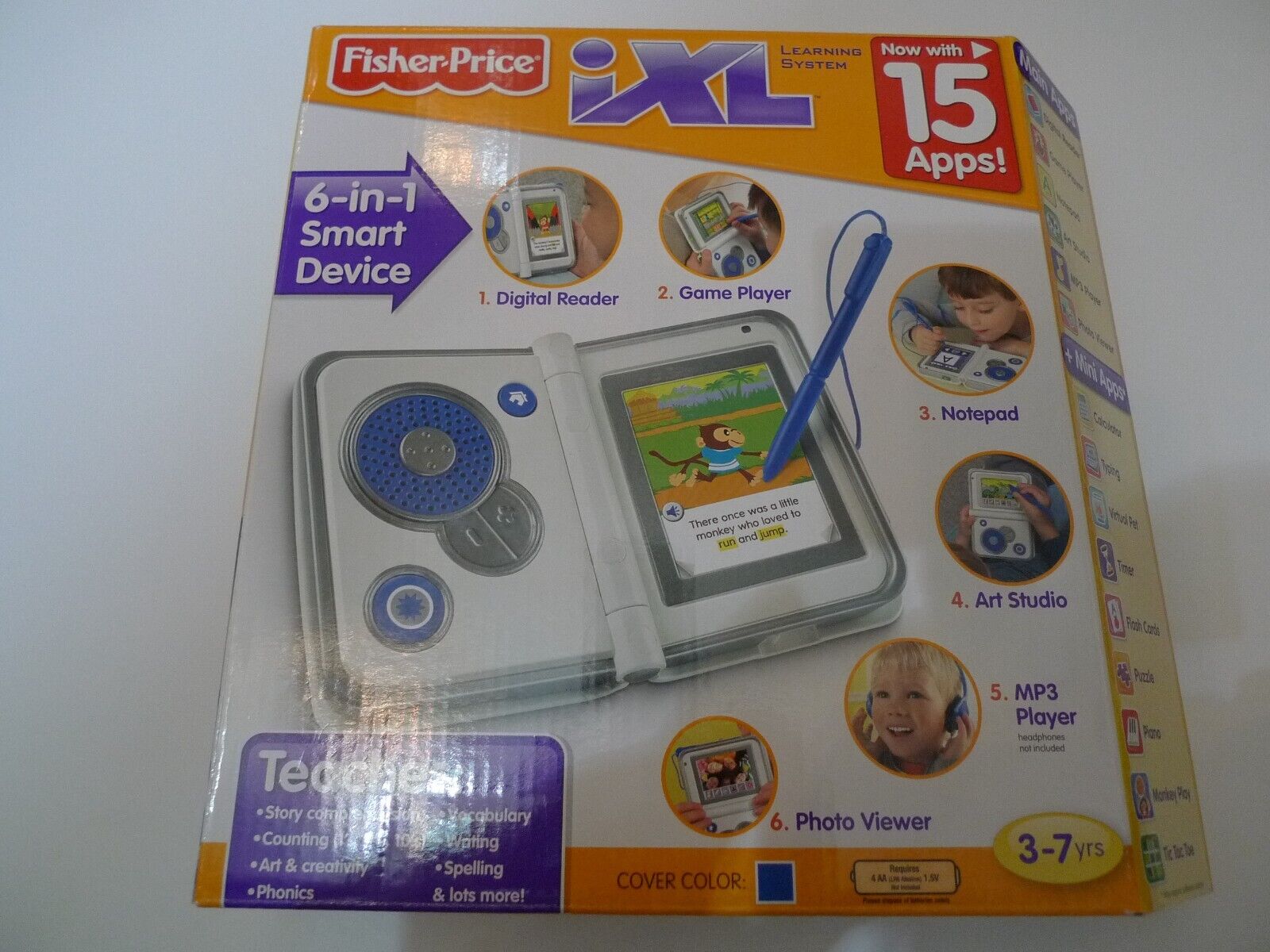 Brand NEW Fisher-Price iXL 6-in-1 Learning System BLUE digital reader MP3 player
