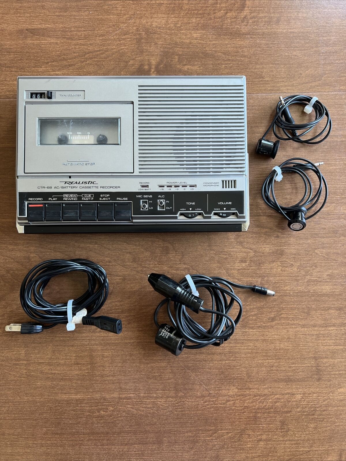 Realistic Portable Tape Cassette Recorder & Player CTR-68 Vintage 14-808B