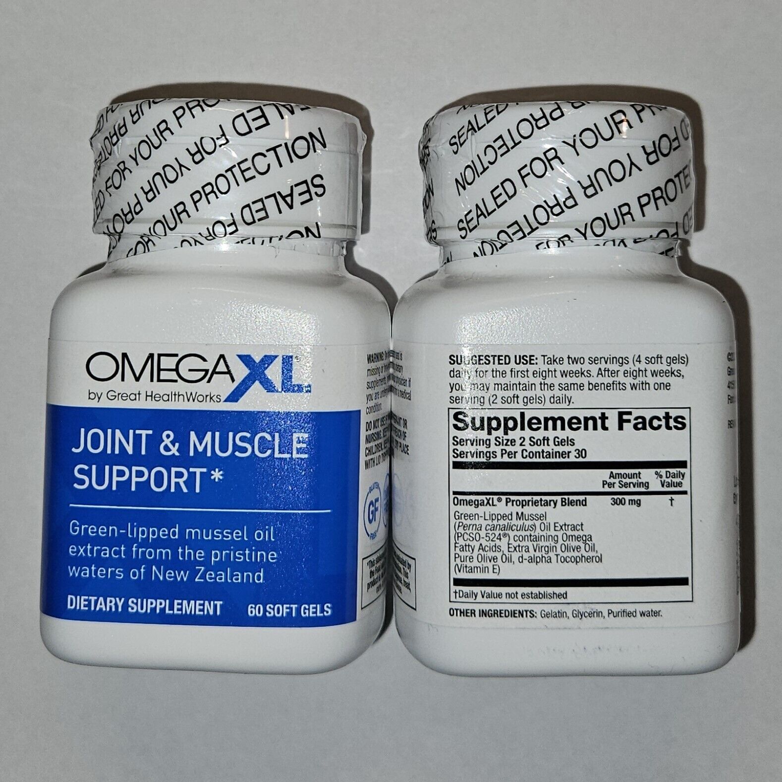 Omega XL 60ct Great HealthWorks Joint Pain Relief Small Potent Omega3 SHIPS FREE