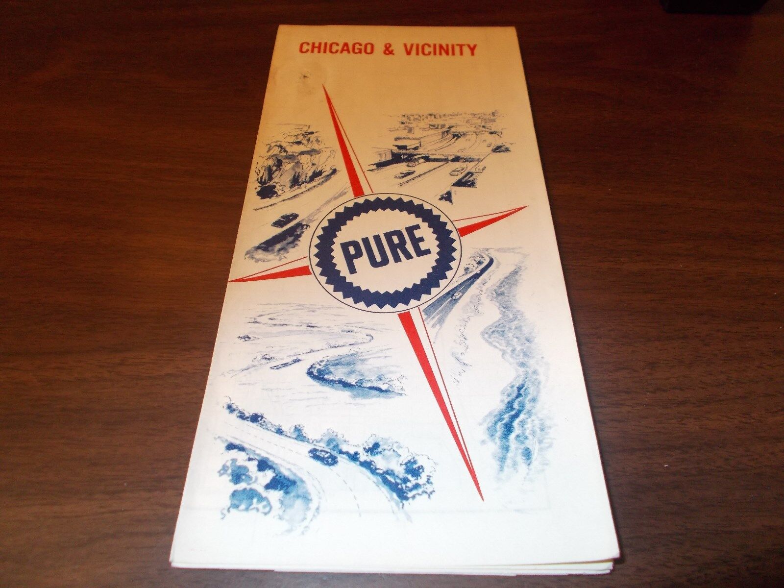 1967 Pure Oil Chicago and Vicinity Vintage Road Map