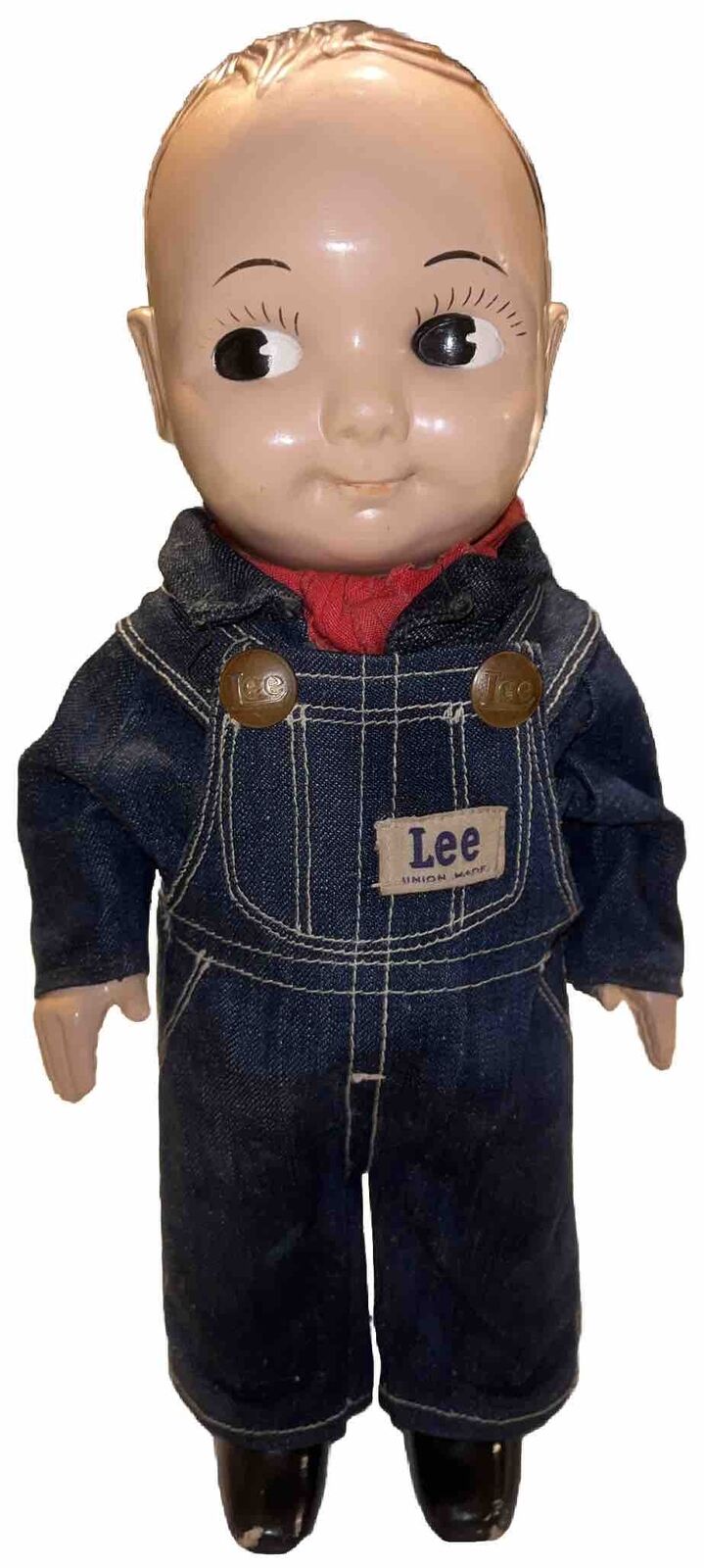 Vintage Buddy Lee Doll 1950's. Railroad Engineer/Union Made Denim Overall NO HAT