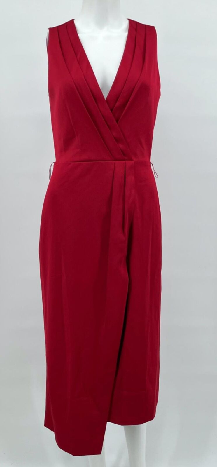 Ted Baker Dress Red Fixed Wrap Midi Women\'s Sz 1/US4 NEW NWT N122