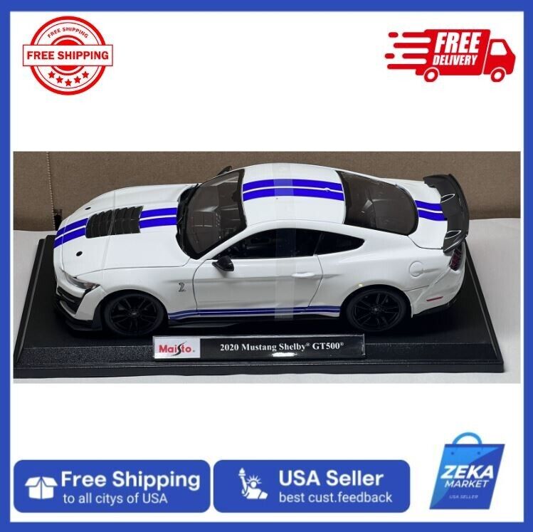 NWB Maisto Special Edition -  2020 Ford Mustang Shelby GT500 Diecast Car White