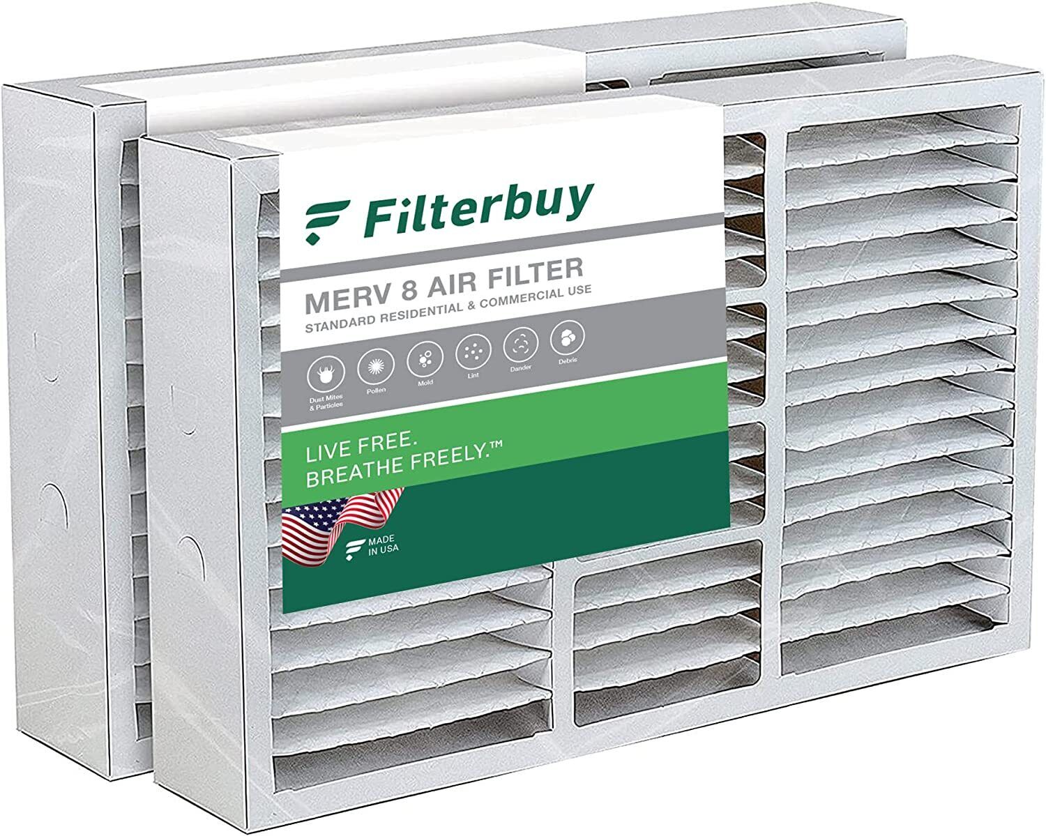Filterbuy 17.5x27x5 Air Filters, HVAC AC Furnace Replacement for Trane (MERV 8)