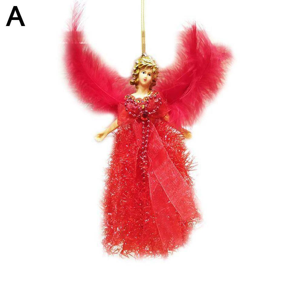 Christmas Angel Doll Pendant Xmas Tree Hanging Plush Table Decor Party Ornaments