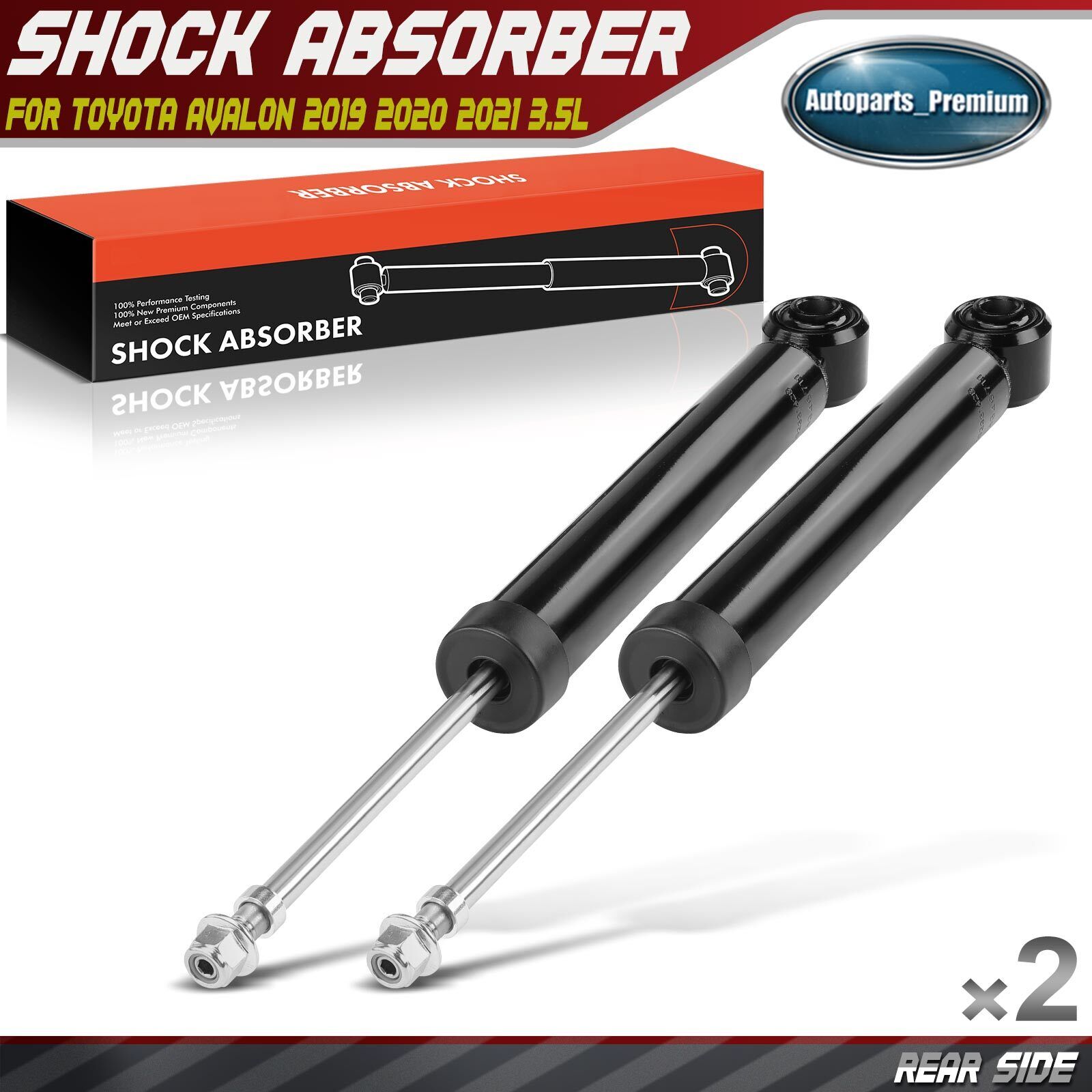 2x Rear Suspension Shock Absorber for Toyota Avalon 2019 2020 2021 3.5L Limited