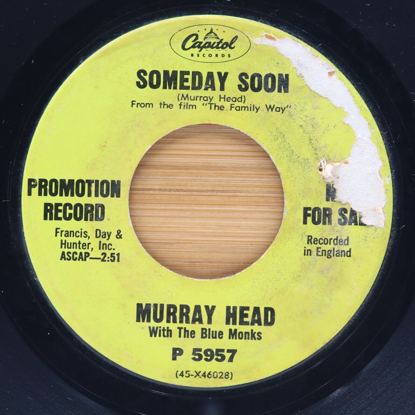 MURRAY HEAD - SOMEDAY SOON / LOVE IN THE OPEN AIR - ROCK 45 *PROMO* CAPITAL