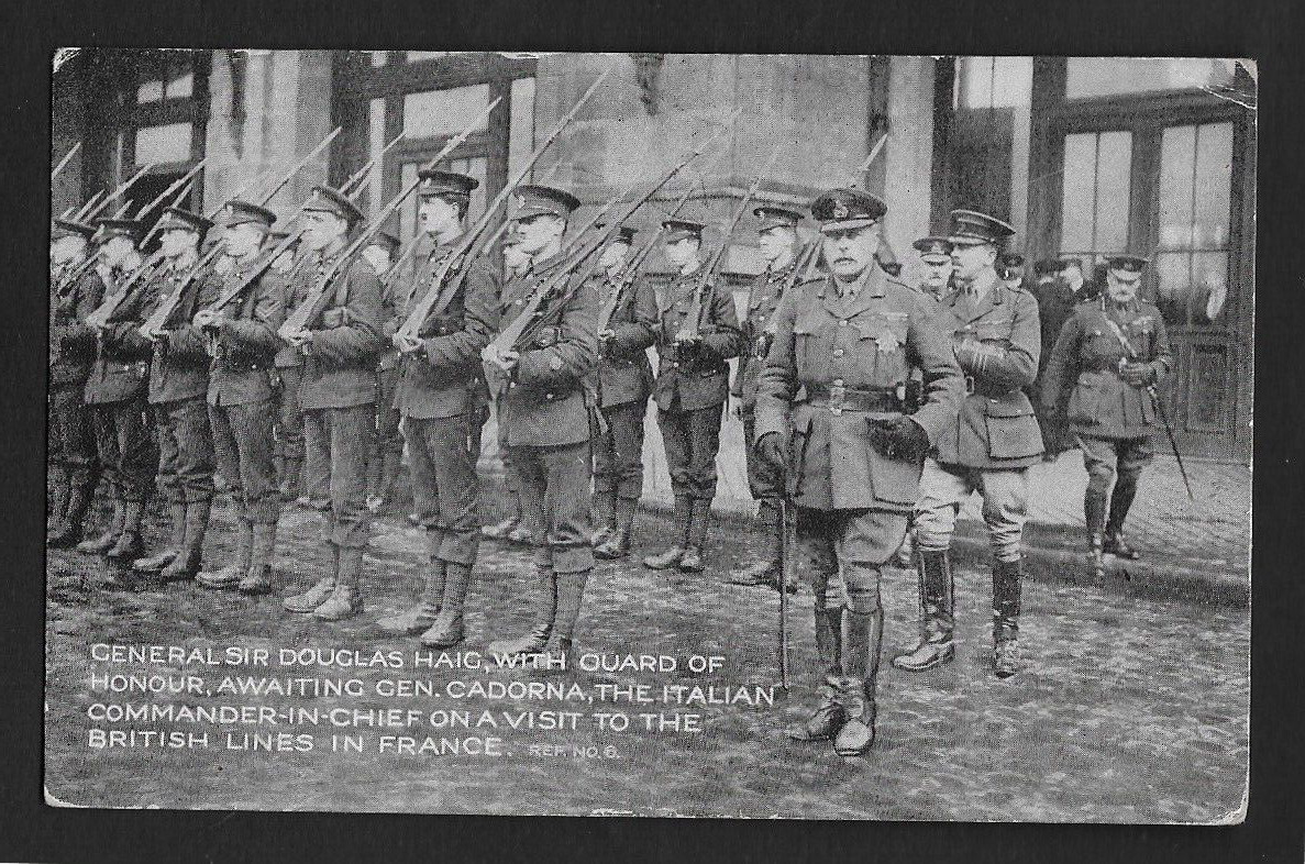 POSTCARD WW1 WWI PHOTOCHROM GENERAL DOUGLAS HAIG CADORNA ITALY FRANCE 1915 1917