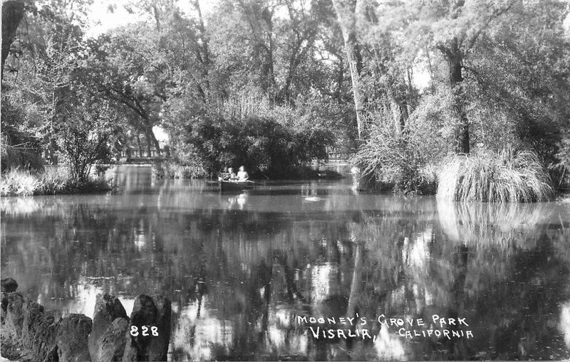 1940s Mooney\'s Grove Park California Visalia RPPC Photo Postcard 13447