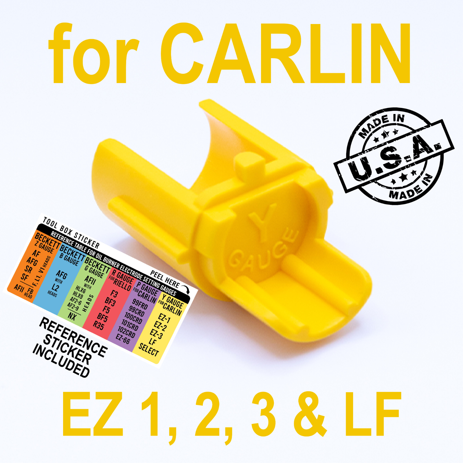Yellow Y Electrode Setting Gauge for CARLIN EZ1 EZ2 EZ3 LF SELECT  not Beckett z