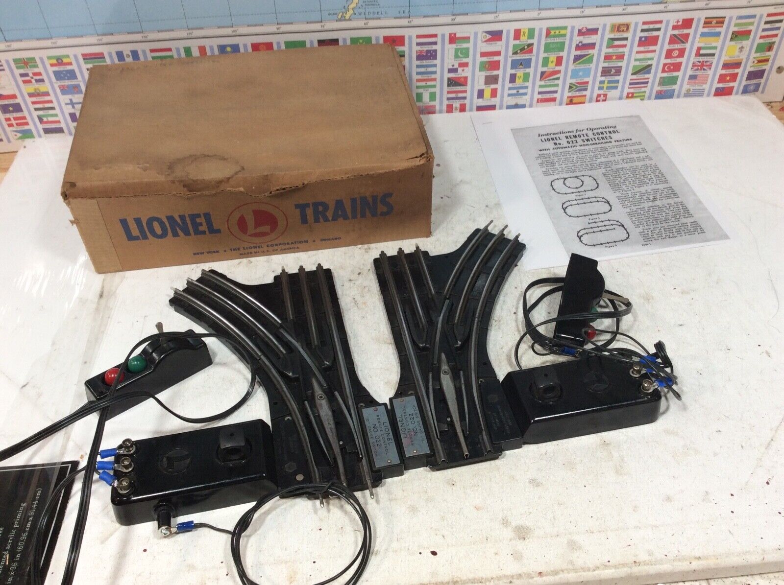 Lionel 022 remote Control   pair switches O Gauge for Train Layout