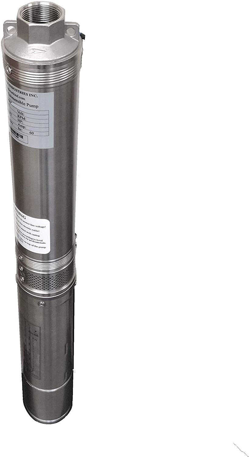 MA0419X-12A, Deep Well Submersible Pump, 2HP, 230V 60HZ, 33 Gpm, Stainless Steel