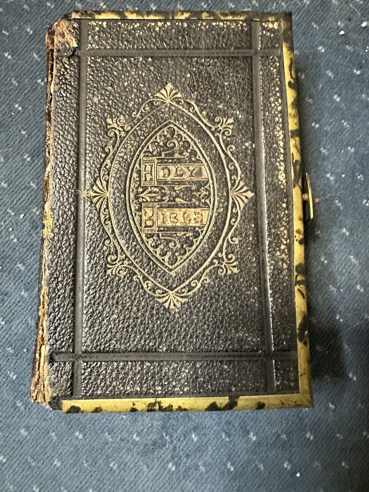 Antique 1889 English Small Gold Gilded  Bible, By His Majesty’s Command