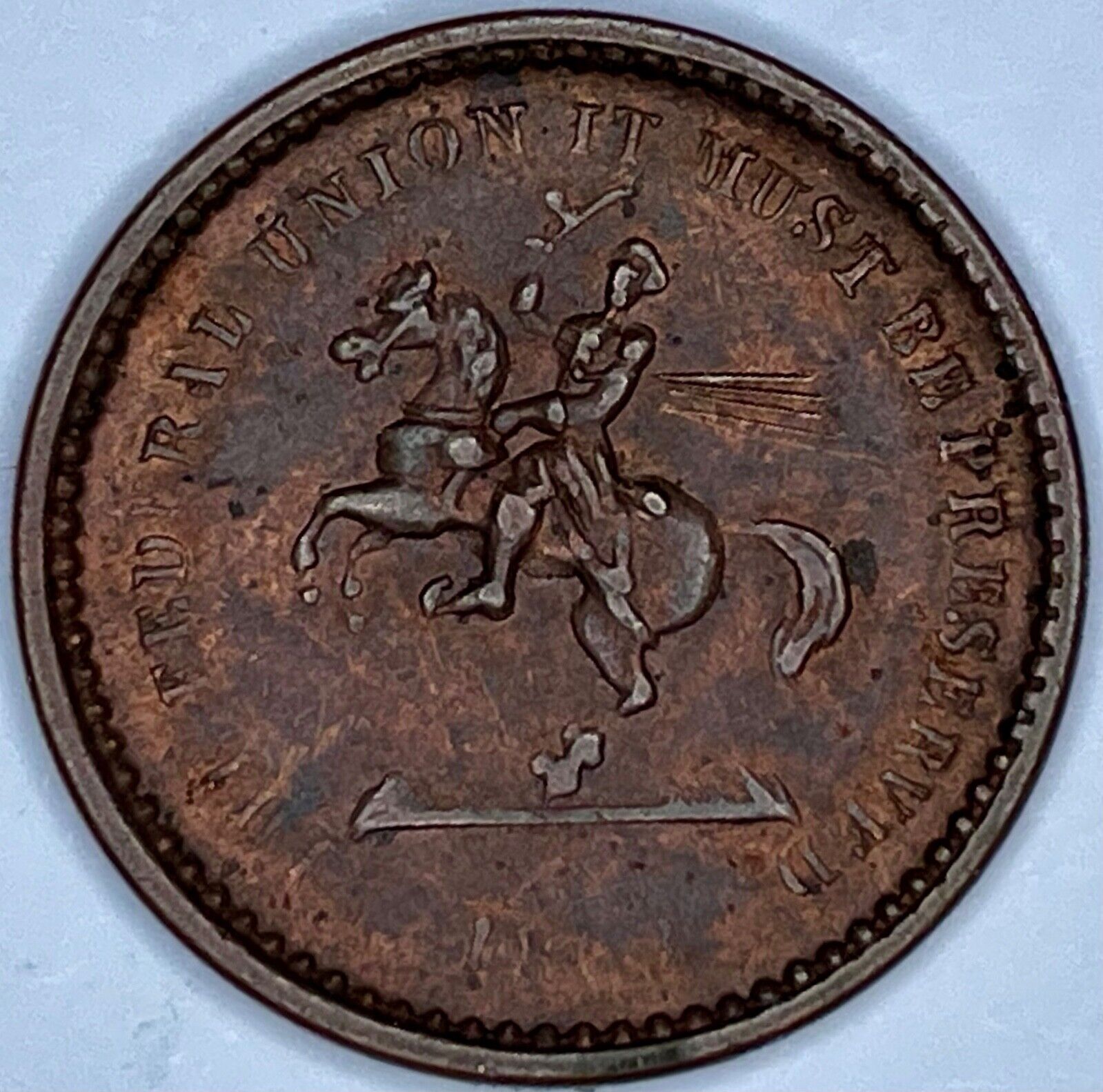 Civil War Token, 1863 Patriotic, Fuld 178/266a, R3, Fine