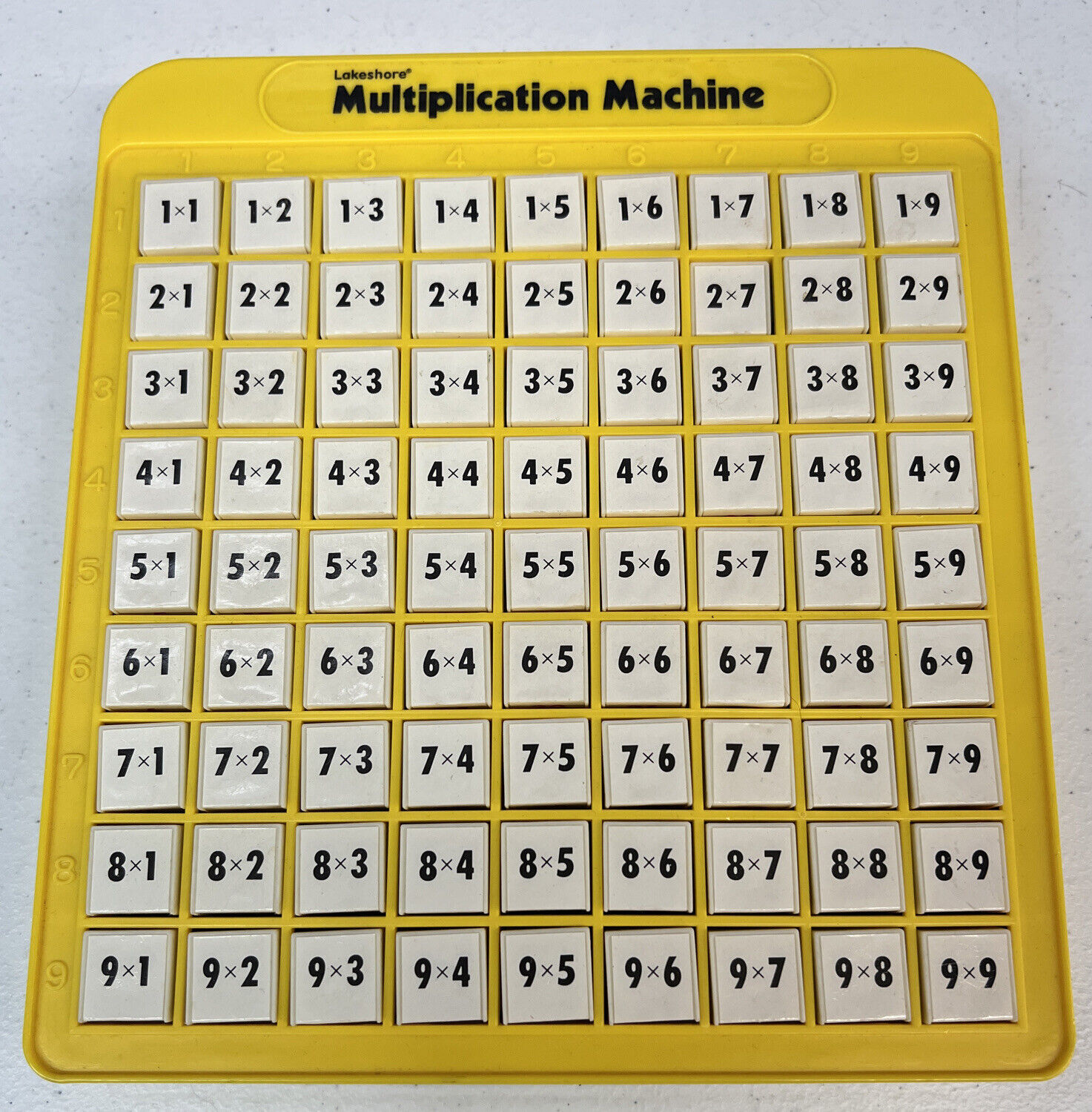 Vintage Lakeshore Math Multiplication Machine In Good Condition Complete Push Up